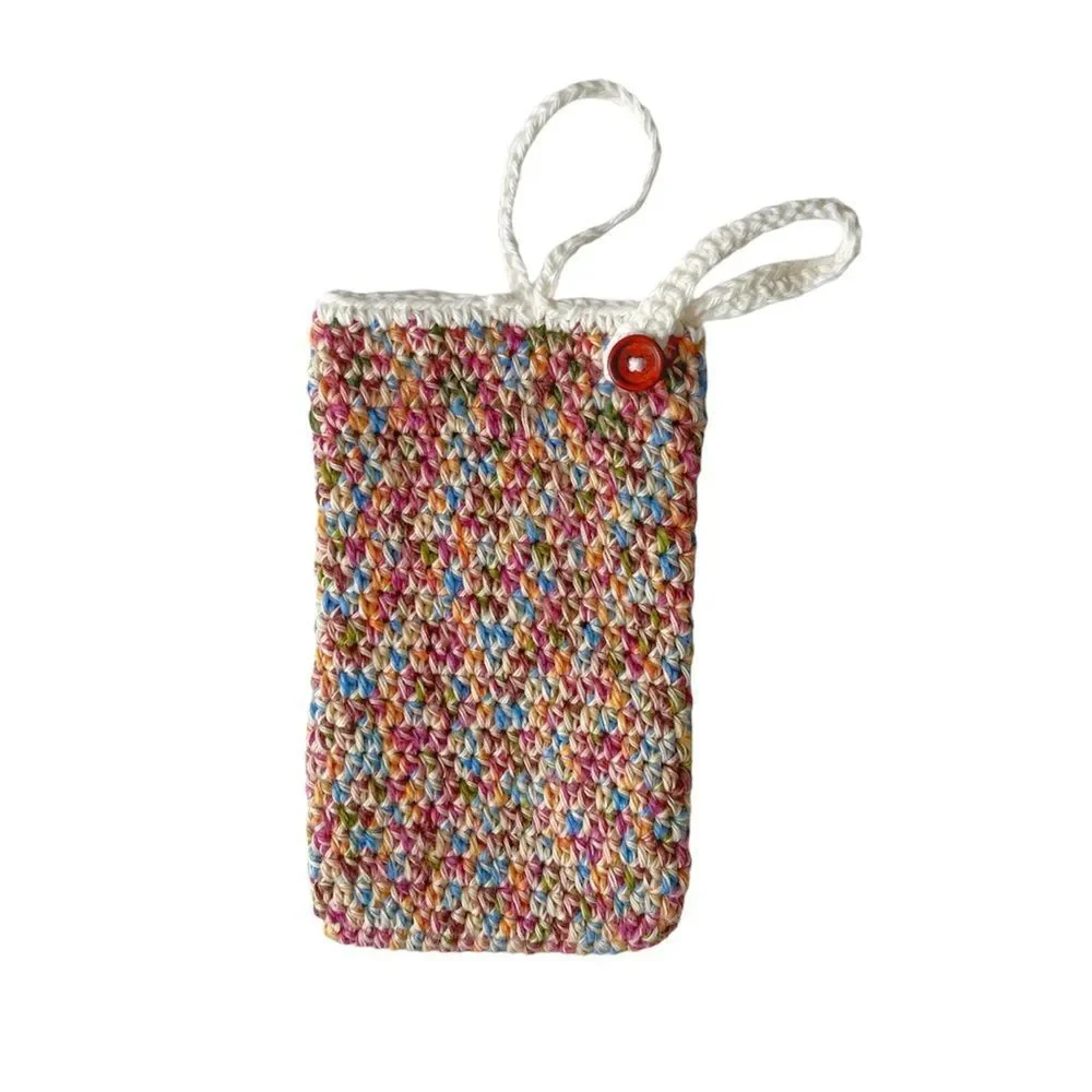 Hand Crafted Crochet iPhone Cover Multi Color Button Size iPhone 13 Pro